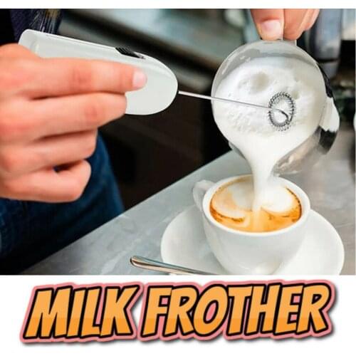 Electric Milk Frother Egg Beater Kitchen Drink Foamer Whisk Mixer Stirrer Coffee Cappuccino Creamer Whisk Frothy Blend Whisker