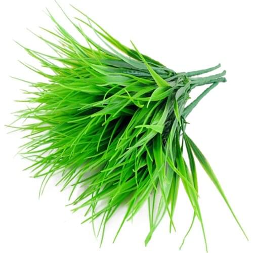 Artificial Grass Branches Fake Plant Decoration Green Hanging Planter 27cm Natural Plastic Faux Shrubs
