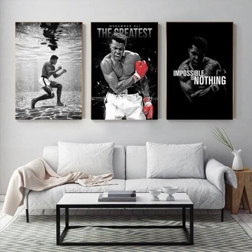 World boxing champion Ali-Haj Tyson Canvas Painting Wall Art Posters Prints Wall Pictures for Living Room Home Cuadros Decor