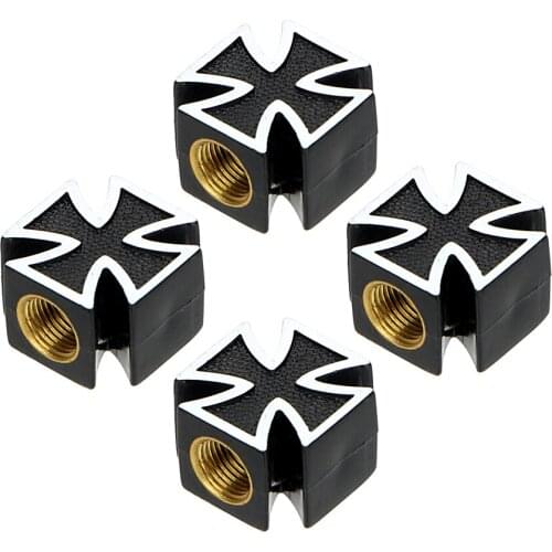 4Pcs/set Car Tire Air Valve Cap Covers Cross Style Car Wheel Tyre Stem Air Caps Universal Auto Styling For Bicycle Motorcycle