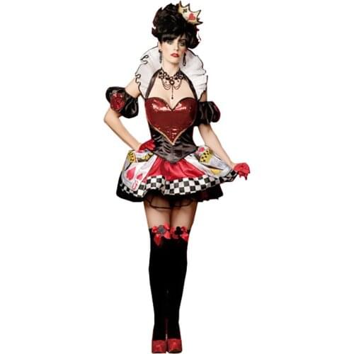 UTMEON Movie and TV Costumes The Red Queen Costume Dress Sexy Halloween Costume For Women Anime Cosplay
