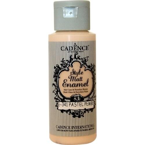Cadence Style Mat Enamel Glass Paint 341-Pastel Pink 59ml (Porsel