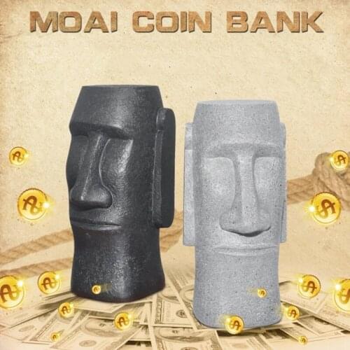 Creative Stone Portrait Piggy Bank Easter Island Personality Home Gift Decoration Easter Island Storage Tank Statue
