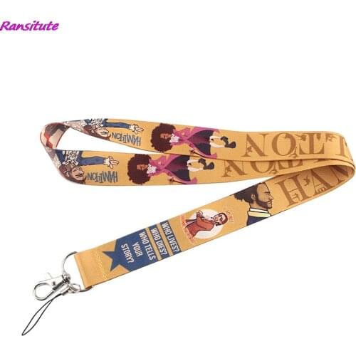 Ransitute R1450 Hamilton Creative Lanyard Badge ID Lanyards Mobile Phone Rope Key Lanyard Neck Straps Accessories