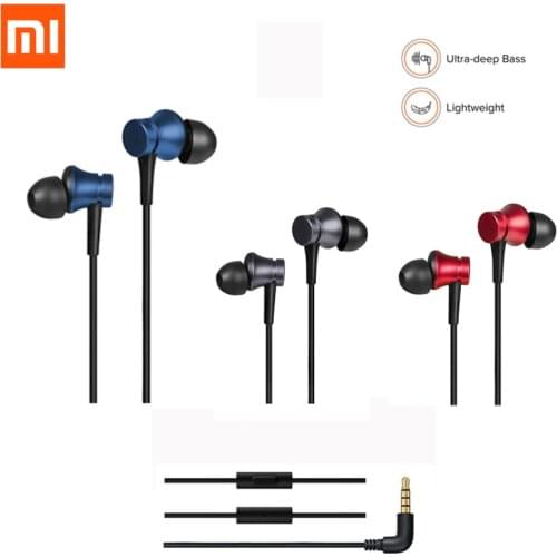 Xiaomi Piston 3 Earphone Mi Fresh Version 3.5MM In-Ear Headset With Mic For Mi CC9 E A3 Redmi 8A 9C K30 Note 8 8T 9 Pro Max 9S