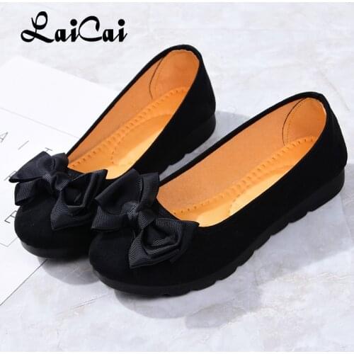 2021 New Womens Vulcanized Shoes Cotton Insole ladies Single Flat Black Work Shoe Soft Bottom Non-Slip One Pedal Womens Shoes