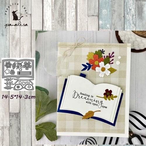 Panalisacraft Book Glasses Reading Metal Cutting Dies Stencils for DIY Scrapbooking album Decorative Embossing DIY Paper Cards