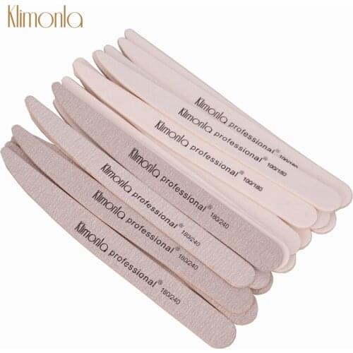 200Pcs/Lot Wooden Knife Shape Nail File 100/180 180/240 Grit Sandpaper Lime a ongle Buffing White Or Gray Manicure Tool File