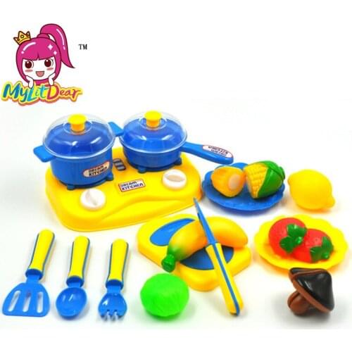 MylitDear Plastic Fruit Vegetable Kitchen Cutting Cooking Toy Early Development & Education Pretend Toys For Children