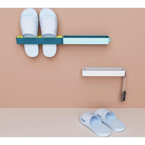1Pcs Shoes Rack Hanging Bathroom Wall Mounted Slippers Hanger Punch-free Shoe Organizer Family Storage Shoes Rack Space Saving