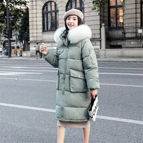 Down Jacket New Winter Women Casual Loose Fur down Coat Woman Parka Mujer Outwear Veste Femme Hiver Kledin