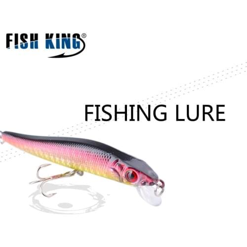 FISH KING Minnow Fishing Lure 80MM/5.2G 3D Eyes Artificial Bait Depth 0.6m-1.2m Fishing Wobblers