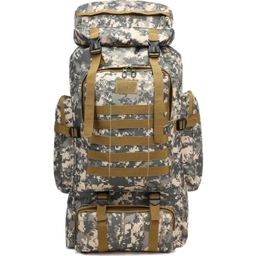 Large Capacity Outdoor Climbing Backpack Military Tactical Pack Rucksack Shooting Camping Bag Molle System Trekking Daypack