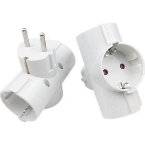 EU Standard Conversion Socket 16A 250V German Style Plug 1 TO 3 Way Wireless Extended Socket
