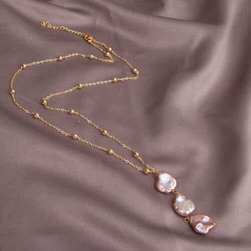 Sinya natural baroque pearls pendant necklace Chain length 50cm best gift for girls women lover fashion jewelry