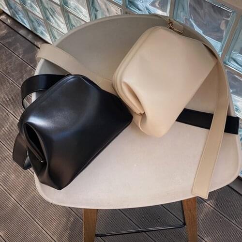 PU Leather Pleated Women Shoulder Bag Solid Color Adjustable Womens Bags Fashion Cusual Crossbody Bags Daily Shopping Purse