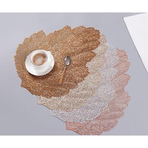 1Pcs Heat Resistant Leaf Shape Placemat for Dining Table 4Colors Insulation Plate Mat Nordic Style Coaster Multi Purpose