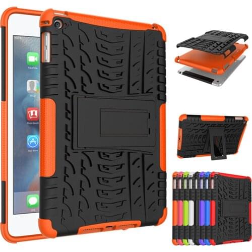 High Duty Armor Coque for iPad mini 1 2 3 Case Silicon TPU Shockproof 7.9'' Cover for iPad mini 2 mini 3 Shockproof Stand Cover