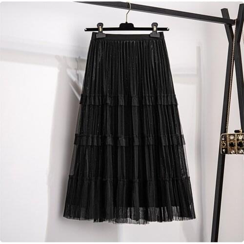 2021 summer plus size skirt 9XL-5XL fashion womens loose lace stitching can wear large pleated skirts on both sides