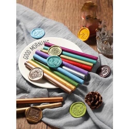 10Pcs 13.5cm Sealing Wax Stick Beads Stamp For Glue Gun Melt Craft Envelope Wedding Making Tool Sello Scrapbooking Invitations