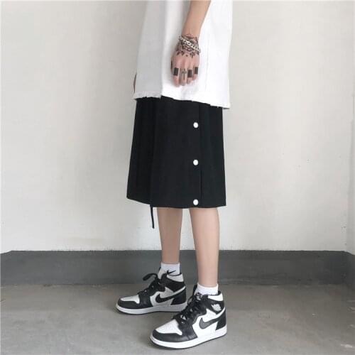 2021 Summer Breasted shorts Mens high street casual loose straight jogging basketball five-point sports pants Size M-3XL