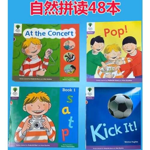 Kids Oxford reading tree set natural spelling point reading edition English graded picture book 48books/set