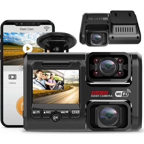4K Dual Lens Car DVR UHD 2160P ADAS WIFI GPS Recorder Novatek96663 Chip Sony IMX323 Sensor Front 4 Infrared Night Vision Cameras