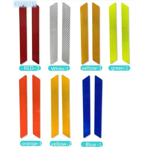 Accessories car Bumper/Wheel eyebrow Safety Reflective Strips Sticker for Honda fit accord crv civic 2006-2012 jazz city 2pcs