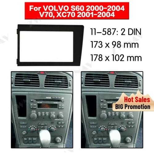 Radio Facia For VOLVO XC70/V70/2000-2004 S60 2001-2004 2DIN Bracket dvd player Fascia Car Stereo Radio Installtion Dash