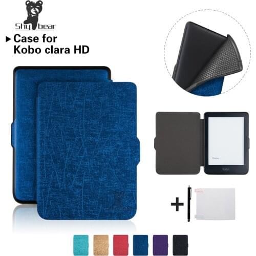 Case for New Kobo Clara HD 6 Inch TPU Ereader Solid Color Cover Case +free Gift