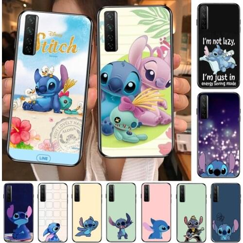 Stitch Love Black Cover Phone For Samsung Galaxy A71 Case Galaxy A51 Cases A50 S20 plus 5g Soft Coque Shell