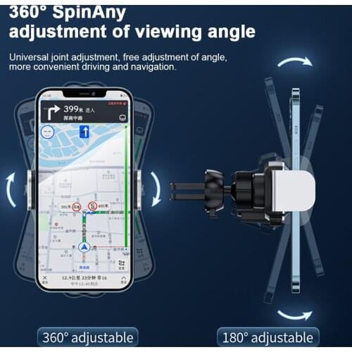 Universal Car Kit Electric Phone Holder Stand 360 Degrees Rotation Auto Air Vent Outlet Mobile Bracket Mount