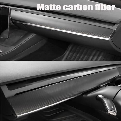 For 21 Tesla Model Y central control dashboard decoration MODEL 3 dry real carbon fiber interior modification