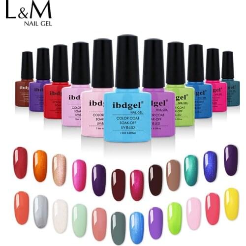 Ibdgel 12pcs Colorful Neon Gellak Paint 7.3ml Gel Varnish Soak Off Shiny Red Gel Nail Polish China Glazed UV LED Gel