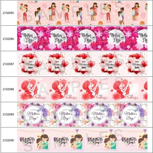 New sales 50yards 1 " 25 mm Monthers Day printed grosgrain ribbon free shipping