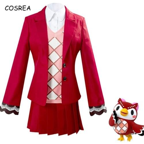 Anime Animal Crossing Cosplay Celeste Costume Jacket skirt lining shirt bow tie Outfit Full Set Uniform Carnival Party Unisex