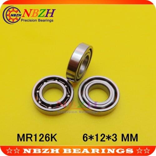 Miniature bearing MR126 L-1260 OPEN 6*12*3 MM for Rc hobby and Industry SMR126 MR126K SUS440C