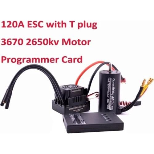 Impermeable 3670 2150KV 2650 Motor sin escobillas KV + 120A sin escobillas ESC con disipador de calor Combo fijado para 1/8, 1/1