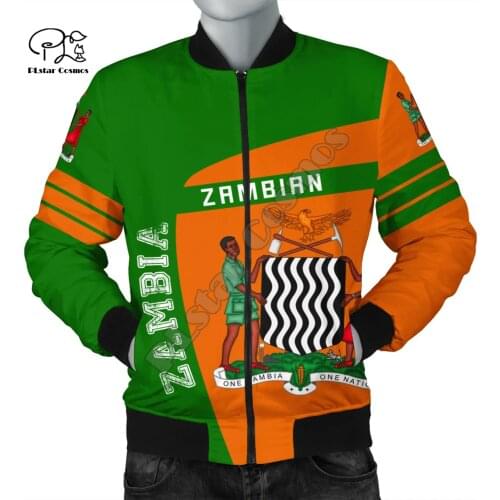 Newest Africa Kenya Zambia Country Flag Tribe Culture NewFashion Winter Warm Coat Streetwear 3DPrint Men/Women Bomber Jacket A2