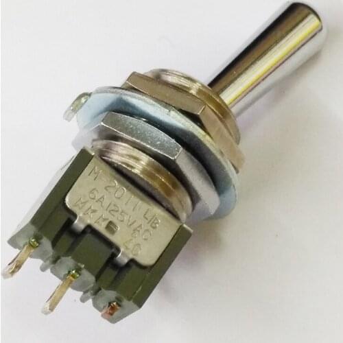 Original new 100% M-2011LB 6A 125VAC 2pin 2gear button switch opening 12MM