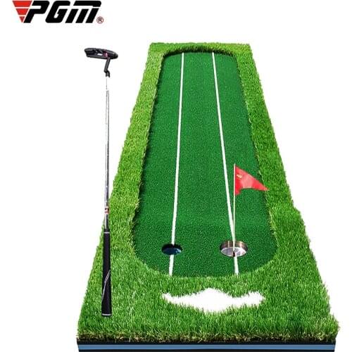 PGM Portable 3m Indoor Golf Putting Green Swing Trainer Set Putter Fairway Lawn Golf Training Aids Office Home Mat GL009