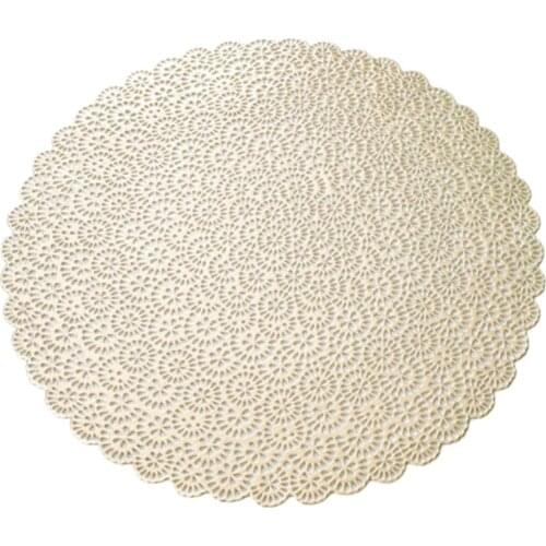 PVC Placemat Dining Table Tea Cup Mug Coaster Heat-insulate Oil-proof 15inch