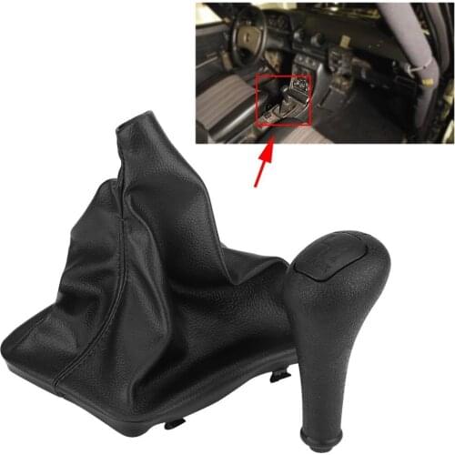 For Mercedes Benz W123 W140 W202 4 Speed Gear Stick Shift Knob + Gaiter Boot Cover Car Styling