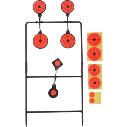 Self Reset 6 Targets Rotate Metal Target with Ground Spikes