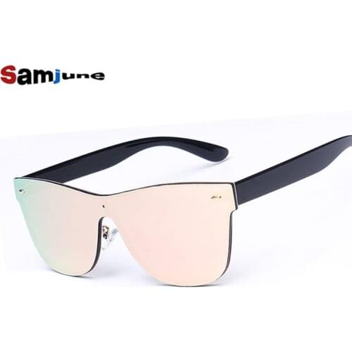 Mirror sunglasses women luxury sunglasses Conjoined Spectacle Lens brand designer Rimless oculos de sol sunglasses female