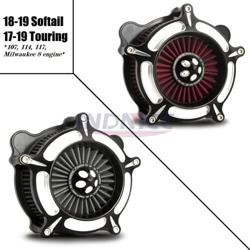 Contrast cut turbine AIR CLEANER kits FLFBS Softail Fat Boy 114 18-20 FLHR 17-20