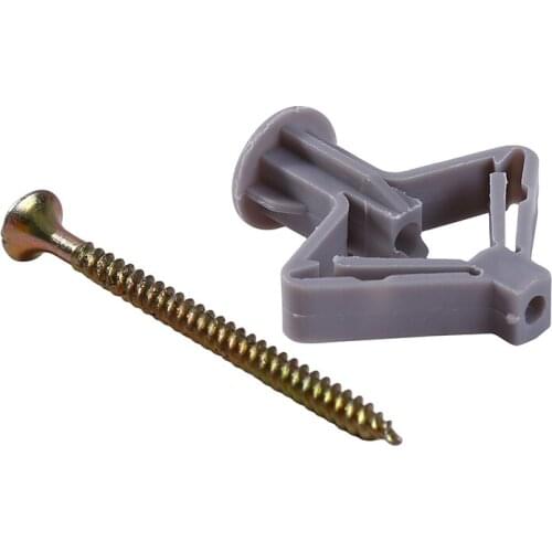 High Quality Plastic Toggle Anchor With Screw Curtain Drywall Wall Cable Plug Aircraft Expansion Pipe Anchor Bolt Accessories