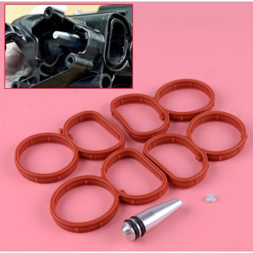 DWCX 11618507239 Car Swirl Flap Plug Blank Removal Replacement with Manifold Gaskets 11617801438 Fit for BMW N47 2.0 D