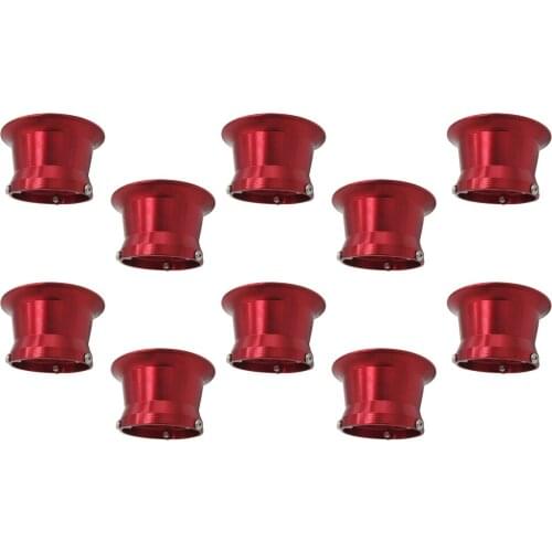10pcs 50mm Motorcycle Horn Air Filter Cup For 24mm 26mm 28mm 30mm Carb Interface Red