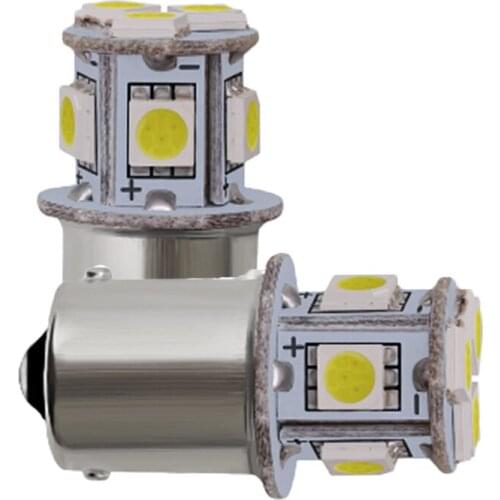 100pcs 24V S25 1156 P21W BA15S 1157 BAY15D Truck LED DRL Turn Signal Light Bulb Automobile Parking Lamp 8SMD 5050 White DC24V